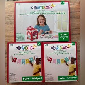 Creatology  3 Christmas Craft Sets Santa’s Mailbox Countdown Merry Garland NEW